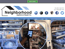 Tablet Screenshot of neighborhoodappliance.com